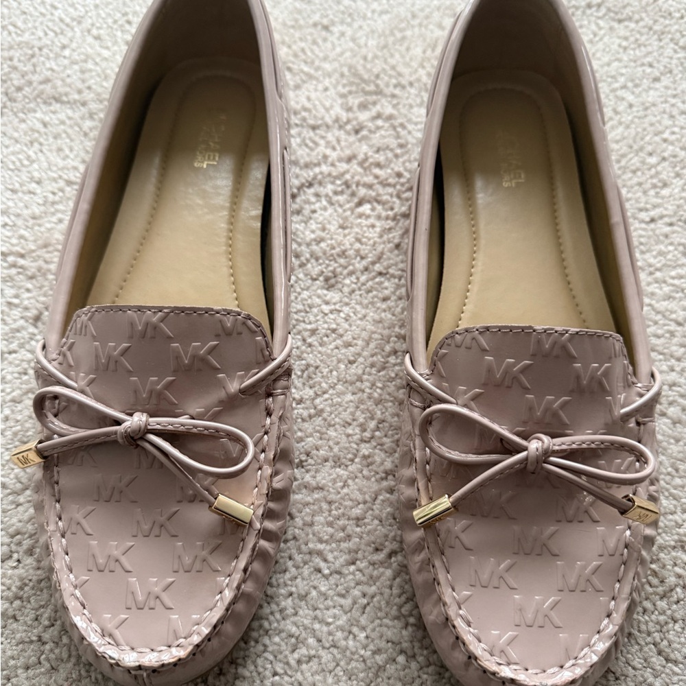 Michael Kors Women’s Patent Embossed Leather Moccasins Pink Size 8.5
